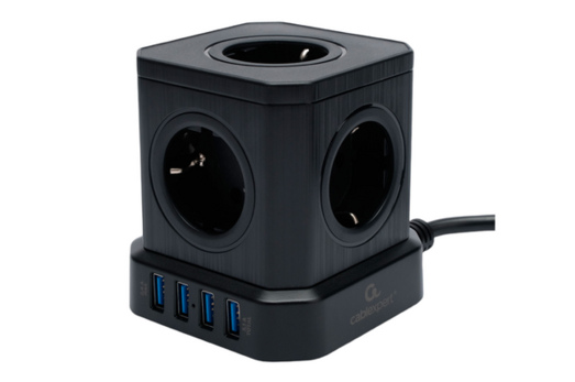 Сетевой фильтр Cablexpert Tower TWR-5-U4-B-2